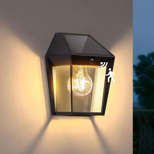 LUTEC Solar Wall Lights Outdoor, Solar Wall Lanterns with 3 Modes, Dusk