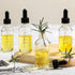 4 Pack 2 oz Glass Dropper Bottles with Measured Dropper, 60ml Dark Clear Tincture Bottles for Essential Oils