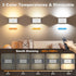 Set 2 Battery Operated Wall Sconces of Wireless Indoor Wall Lights Up and Down Wall Mount Light for Living Room Bedroom