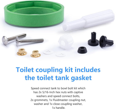 Toilet Tank to Bowl Gasket Kit for American Standards Toilet Part Champion 4 AS738756-0070A, Includes Gasket & Bolt Kit