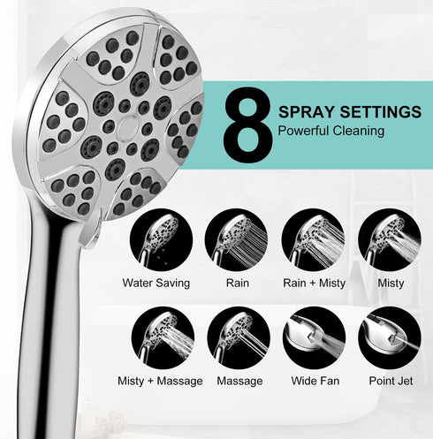phyxon setTub 5 59" Bathtub Shower Head Sink-Faucet faucet spayer attachment with Adapters and Hose for Pet Dog Rinse
