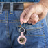 MUDOR AA Coin Holder Keychain - Fits 34mm Coin, Hand-Stitched Sobriety Coin Holder for Tokens