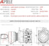 APIELE 22mm Key Switch, 440V 10A, 2NO Maintained (3 Position, Latching)