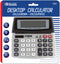 BAZIC 12-Digit Dual Power Desktop Calculator with Adjustable Display, Solar & Battery, LCD Display, 1-Pack