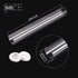 MECCANIXITY Clear Storage Tube Small Plastic Round Tubing with Caps Rigid Bottle Container 30x32x200mm/8 Inch Diameter for Item Stored