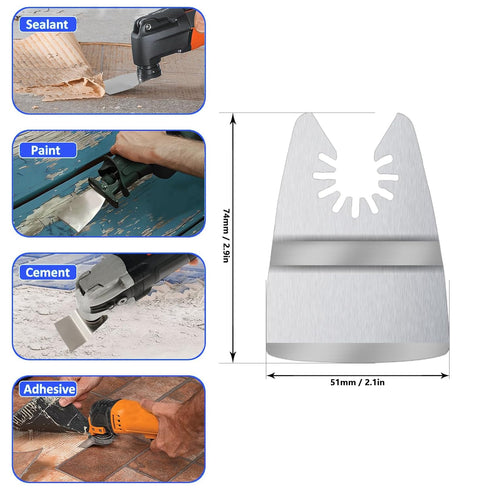 14pcs Oscillating Scraper Blades, 2 Inch Universal Tool Blades for Carpet Tile Adhesives