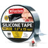 XFasten Self-fusing Silicone Tape Pro, Black, 1.5-Inch x 15-Feet, Weatherproof Silicone Rubber Sealing Tape