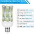 2 Pack 400W Equivalent LED Corn Light Bulb, 6000 Lumen 50W Super Bright E26/E27, 5000K Daylight White