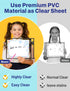 50 Packs 3 10x14 SUNEE Oversized Reusable Dry Erase Pocket Sleeves with Rings, Black Ticket Holders, Clear Plastic