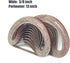 3/8 x 13 Sanding Belts - 120 Grit Aluminum Oxide Belt Sander Paper, 24 Pack (3/8x13in, 120 Grit)