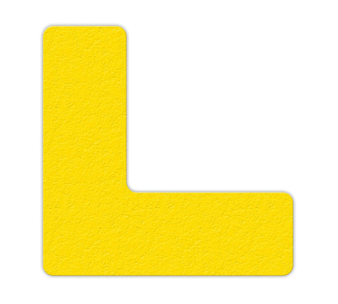 INCOM Manufacturing Laminated 5S Workplace Floor Organization Markers, L Shaped, Thick Textured