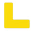 INCOM Manufacturing Laminated 5S Workplace Floor Organization Markers, L Shaped, Thick Textured