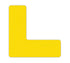 INCOM Manufacturing Laminated 5S Workplace Floor Organization Markers, L Shaped, Thick Textured