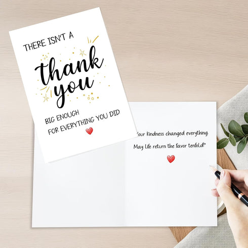 UUEFKTN Funny Thank You Card, Simple Thank You Card Appreciation Card for Coworker Boss Teacher Friend Doctor Nurse