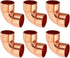 PATIKIL 3/4" ID 1mm Thick Elbow Copper Fitting, 6pcs 99.9% Pure Copper Pipe Fitting 90 Degree Connector