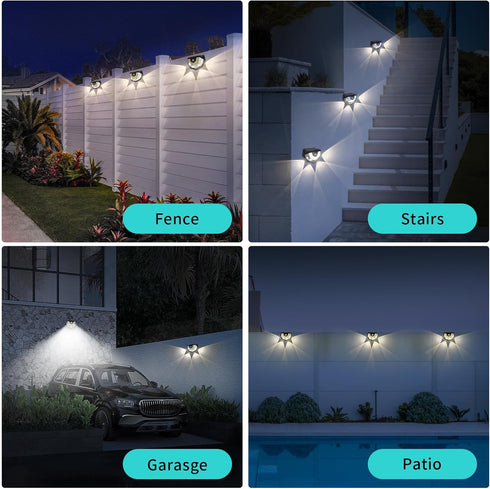 2-in-1 IP64 Upgraded Solar Outdoor Lights with Motion Sensor, Solar Wall Light & Security Lighting, PIR Motion