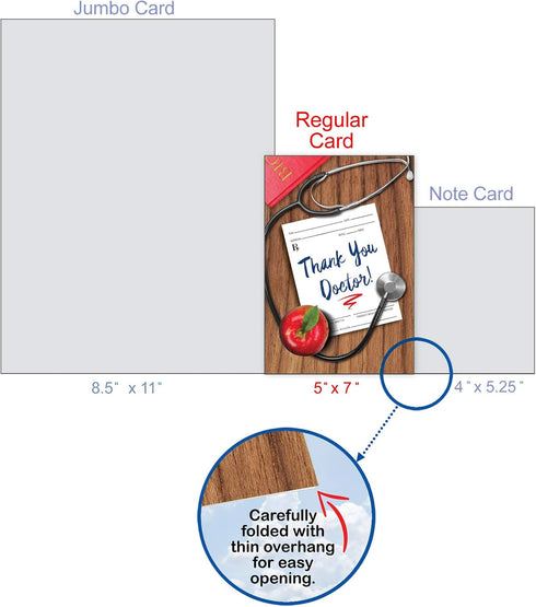 NobleWorks Thank You Card for Healthcare Workers - 1 Card for Hospitals, Doctors, Nurses - Gratitude C6351TYG
