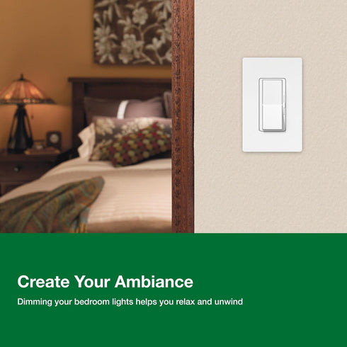 Dimmer Dimmable Bulbs, 150 3-Way, DVCL-153P-AL, Lutron Diva LED+ Light Switch for LED, Halogen, and Incandescent Watt