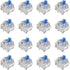 Mciepny Zhouwang 20pcs Blue Switch,3 Pin 50gf Clicky Accurate Typing Dustproof Pre Lubed
