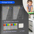 PigPotParty Magnetic Acrylic Chore Chart for Kids - 12"x16" Responsibility Chart with 2 Weekly Dry Erase Boards