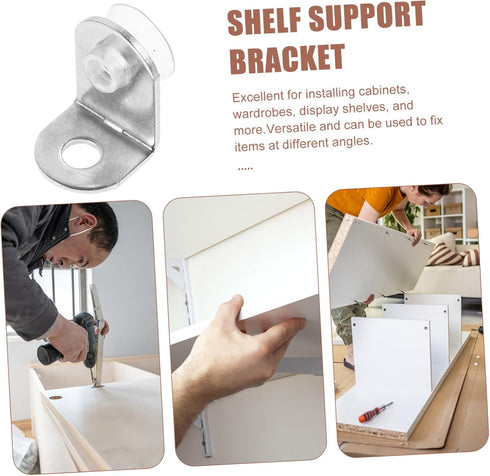 DOITOOL Stainless Steel Corner Braces Heavy-Duty Right Angle Brackets for Furniture Shelving for Secure Installation