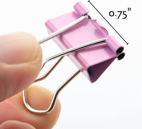 Mr. Pen Pastel Binder Clips, 50 Pack, 0.75 Inch Small Clips, Micro Binder Clips for Office