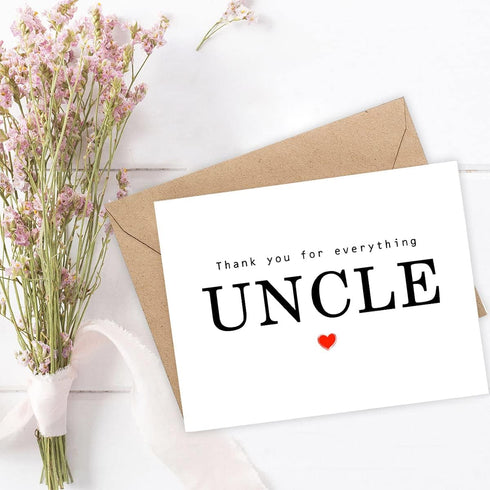 Yanashop88 Thank You For Everything Uncle Card - Thank You Card - Uncle Card - Father's Day Card - Card For Him