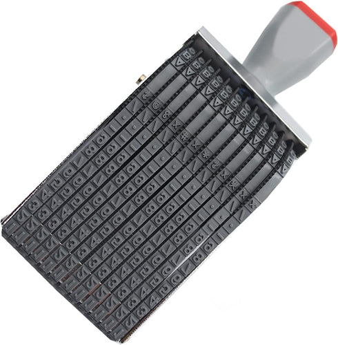 ZENG 12-Digit Adjustable Roller Stamp, Customizable Alphabet, Numbers & Symbols for Office