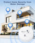 Geevon 4 Pack 100dB Water Leak Detectors, Water Sensor Alarms Flood Detector for Basements, Bathrooms, Laundry Rooms