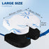 Elif Home Goods Tailbone, Bamboo Seat Cushion Pillow for Office Chair - Memory Foam Pad for Sciatica, Lower Back Pain