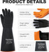 ThxToms Heavy Duty Rubber Gloves, Versatile Latex Chemical Resistant with Anti-Slip Design, 22" 1 Pair