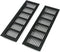 Geesatis 2 Pcs Black Louvered Ventilation Grille Air Vent for Cabinet Shoe Cabinet Hardware, 9.8 x 3.1 inch