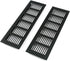 Geesatis 2 Pcs Black Louvered Ventilation Grille Air Vent for Cabinet Shoe Cabinet Hardware, 9.8 x 3.1 inch