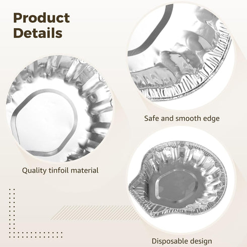 Kronabelle 400 Pcs Aluminum Foil Clam Shell Trays, Mini Seafood Pans, Ideal for Baking, BBQ, and Catering