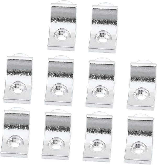 10pcs Glass Shelf Bracket Set L Shape Corner Brace with Suction Cup