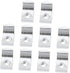 10pcs Glass Shelf Bracket Set L Shape Corner Brace with Suction Cup