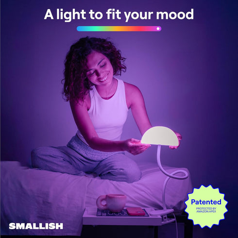 Shroommate Clip On Light and Bed Headboard Lamp, Bedside Table Lamp for Dorm, College Dorm Room Essentials, Night Light