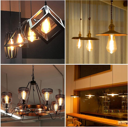 12V LED Edison Bulbs, 40W Equivalent, Low Voltage 4W Vintage Style, E26 Medium Base, Warm White 2700K, 3 Pack