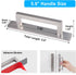 Self-Stick Adhesive Cabinet Handles - 6" Stainless Steel No-Drilling Easy Installation Handles for Cabinet Door Window Drawer & Refrigerator Microwave| Square Silver 2Pack by Young Dance