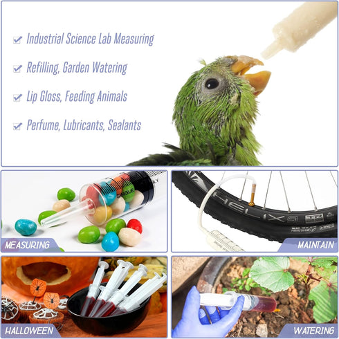 SHAOTONG 200ml Syringes - 40 Inch Tube and Tip Adapter for Feeding Pets and Liquid Refilling