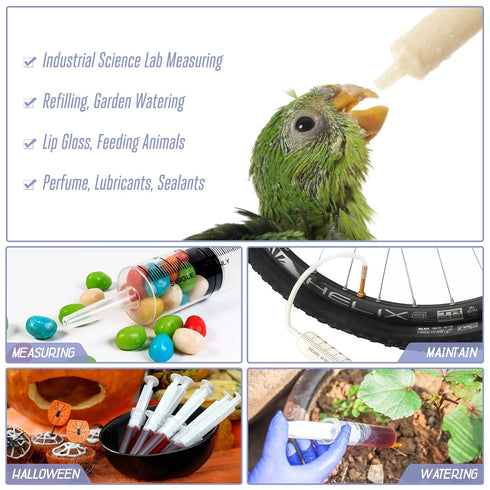 SHAOTONG 60ml Syringe with 40 Inch Tube and Tip Adapter for Feeding Pets, Liquid Refilling