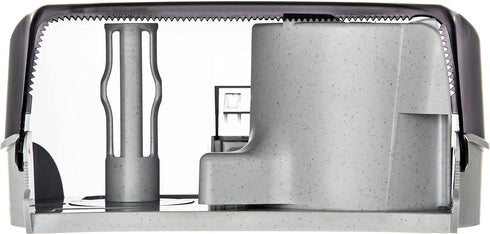San Jamar Classic Versatwin Plastic Tissue Dispenser, Dual Dispensing Toilet Paper Holder, Black Pearl, 5.5 Inches