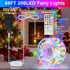 66FT 200 OMIKA Fairy Lights Plug in, LED Smart String Lights Plug in with Remote & APP Controlled, Warm White + RGB