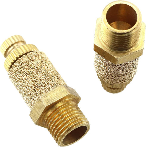 E-outstanding 5Pcs Pneumatic Muffler Silencer, Adjustable 1/4 Inch Threaded Air Filter Flow Speed Controller