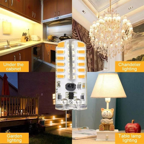 Welitesim 6pcs LED Bulb, Bi-Pin Base Lights, 3W AC/DC 12V, Warm White 3000K, G4 Bulb for Outdoor Lighting