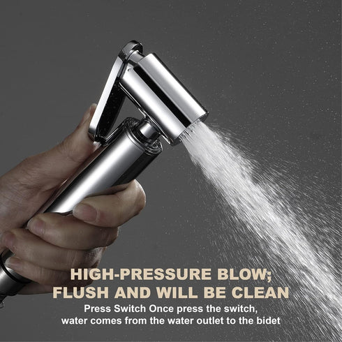 YHWKZCTTT HandheldSprayer Brass Chrome Baby Cloth Diaper Sprayer Portable Hand Held ToiletSprayer Head, for Feminine