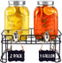 2 Pack 1 Gallon Drink Dispenser with Stainless Steel Spigot, Sun Tea