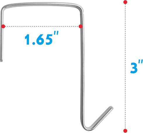 Vantasii 10 Pack Over The Door Metal Hook Hanger for Interior Doors with Thickness from 1.65"