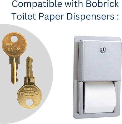Robby's Cloud 74 330-43 74 (1 Pack) Dispenser Key Replacement for Bobrick CAT - Used for Toilet and Paper Towel