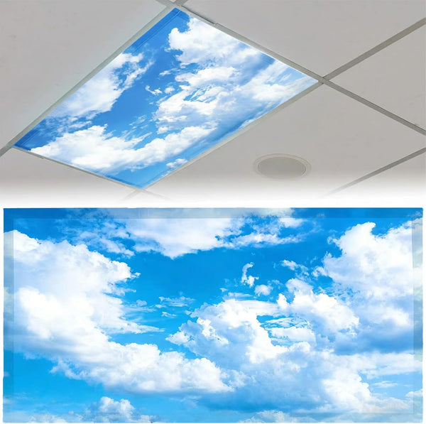 CASYUNE 2pcs Fluorescent Light Covers - Light Covers for Ceiling Lights Classroom Magnetic